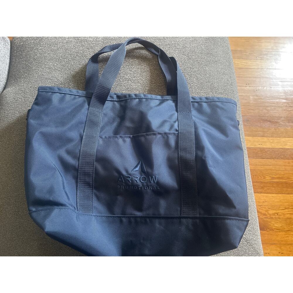 BankerBags Blue Nylon Travel Duffel Made in the USA Promotional Tote Bag 15x 20